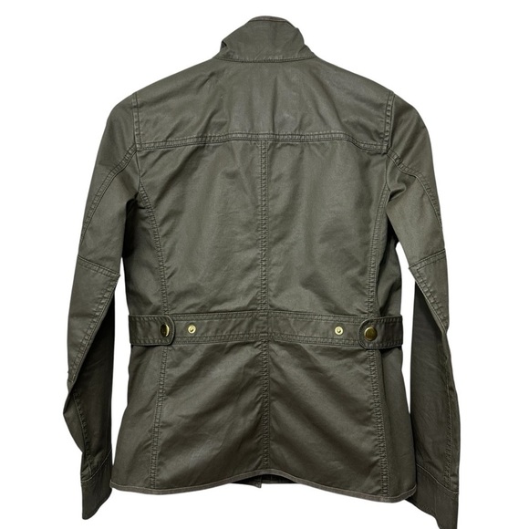 J. Crew Resin-Coated Twill Field Jacket, Moss, XXS - Picture 5 of 9